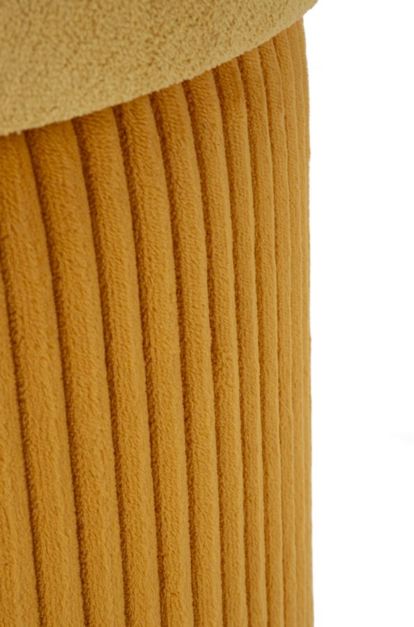 Set van 2 poefs container mosterd cm ø 42x44-35x37