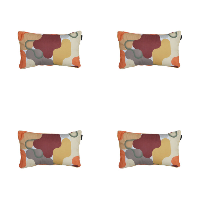 Madison -  Sierkussen Grafi bordo - Ca. 30x50 cm - Set van 4