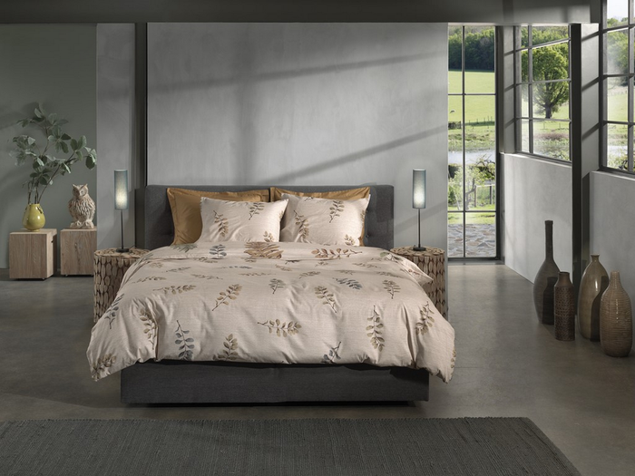 Heckett Lane Dekbedovertrek Katoen Twill Listi - natural