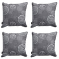 Madison -  Sierkussen Circle grey - Ca. 50x50 cm - Set van 4