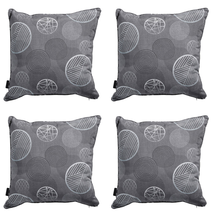 Madison -  Sierkussen Circle grey - Ca. 50x50 cm - Set van 4