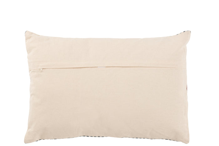 J-line - Kussen Ethnisch Katoen Creme|bruin|zwart - 68x40x12cm