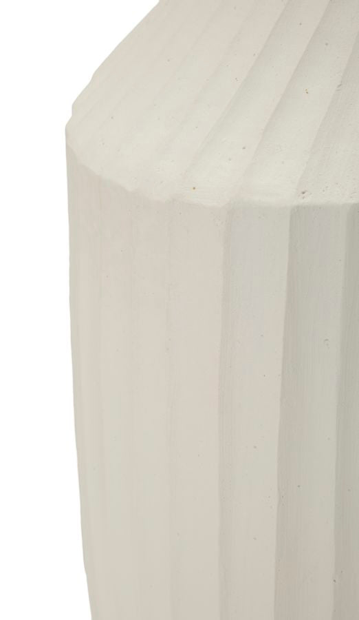 Crèmekleurige magnesium vaas ø 28,5x50,5 cm