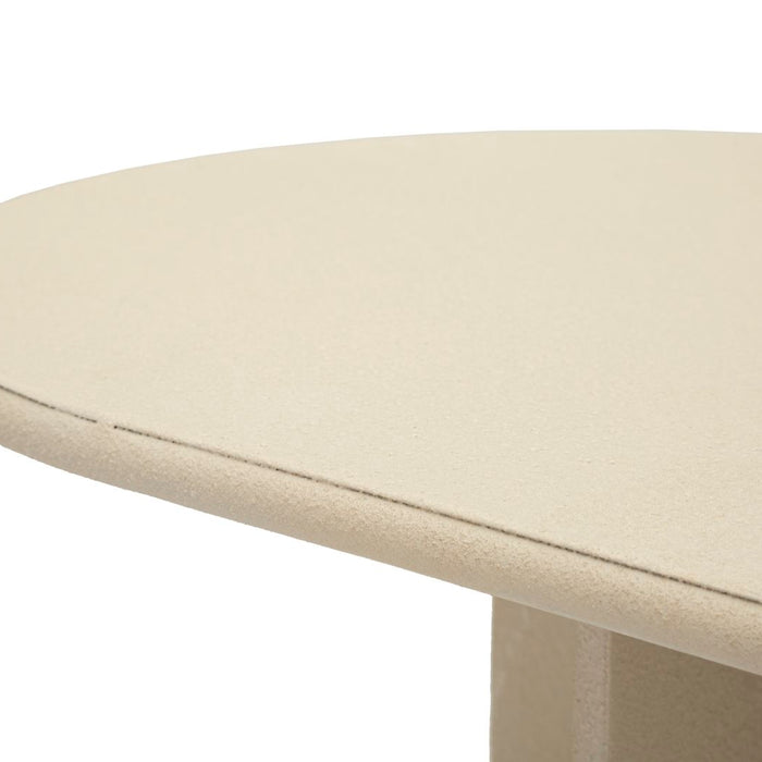 Crèmekleurige metalen console cm 120x40x75,5