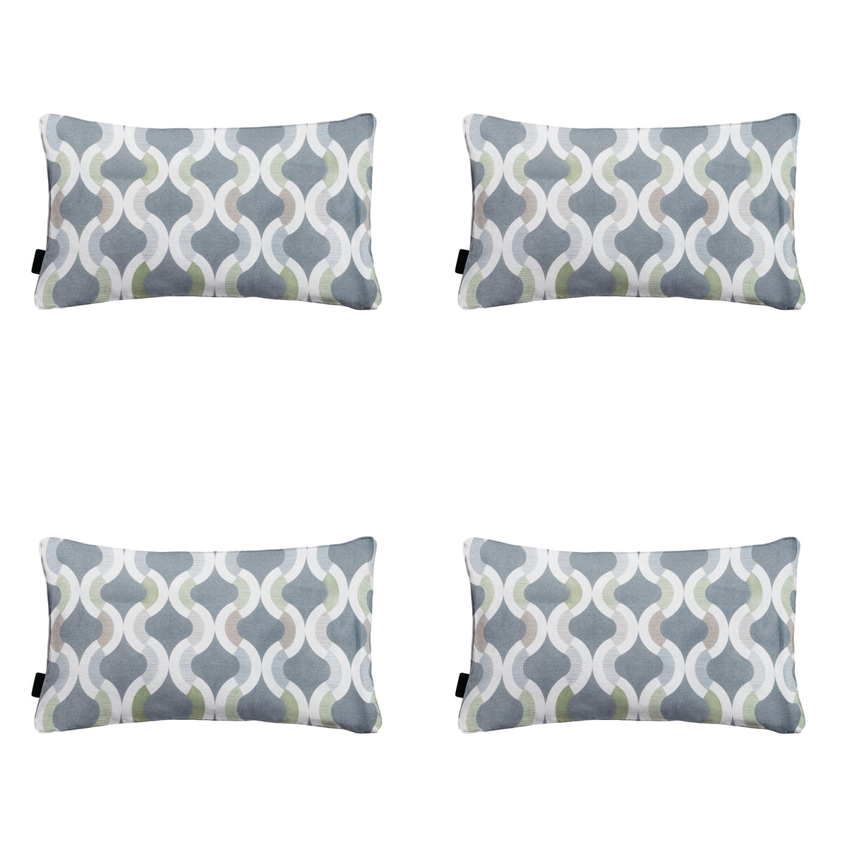 Madison -  Sierkussen Trivia grey - Ca. 30x50 cm - Set van 4