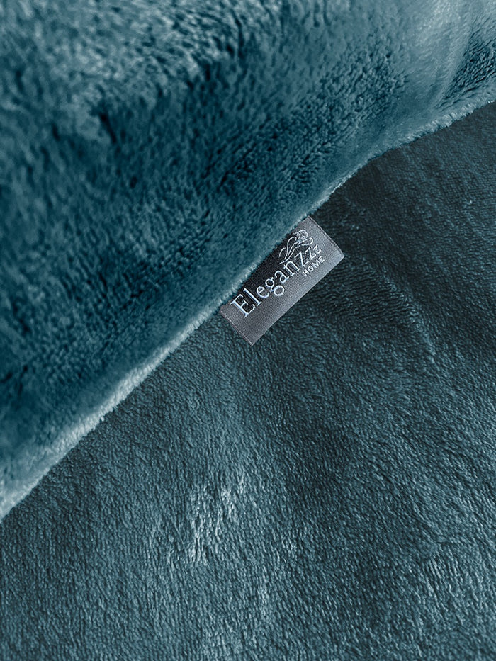 Eleganzzz Dekbedovertrek Flanel Fleece - steel blue