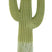 Cactusvormig beeldje van veelkleurige hars 16,5x11x45 cm