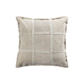 PTMD Cobie Taupe Suede Leather Cushion Square S