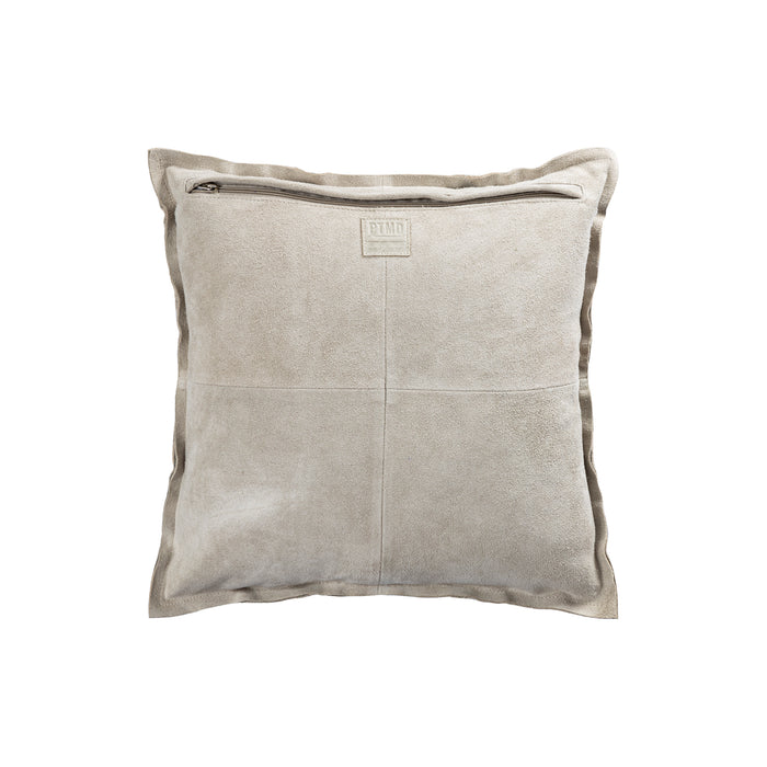 PTMD Cobie Taupe Suede Leather Cushion Square S