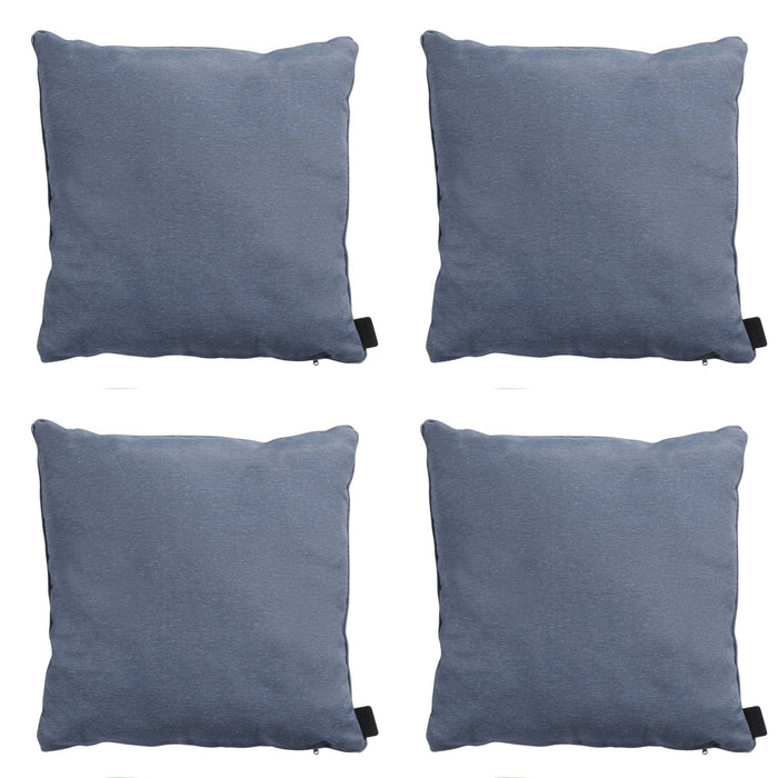 Madison -  Sierkussen Panama safier blue - Ca. 45x45 cm - Set van 4