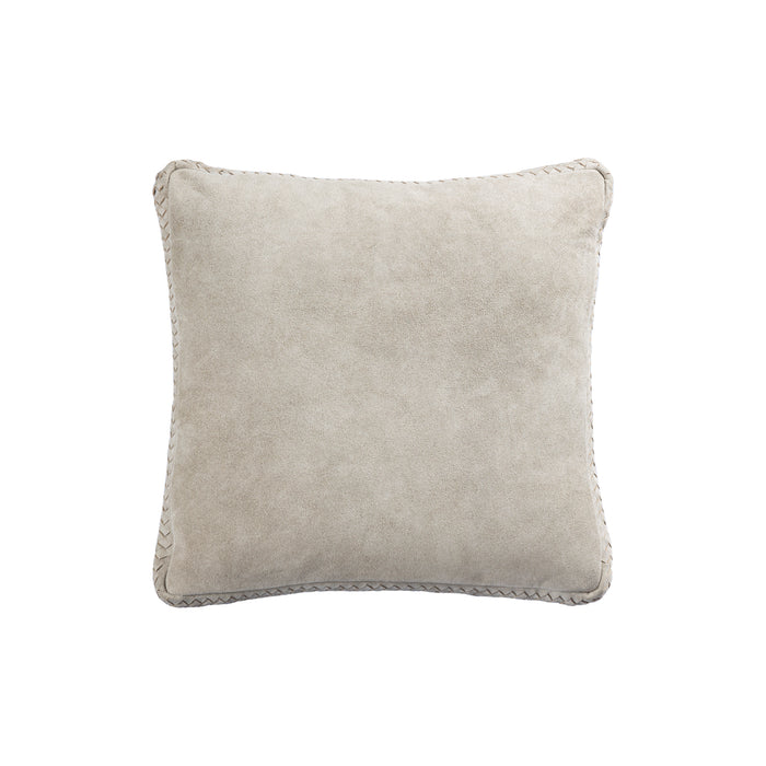 PTMD Suky Taupe Suede Leather Cushion Square S