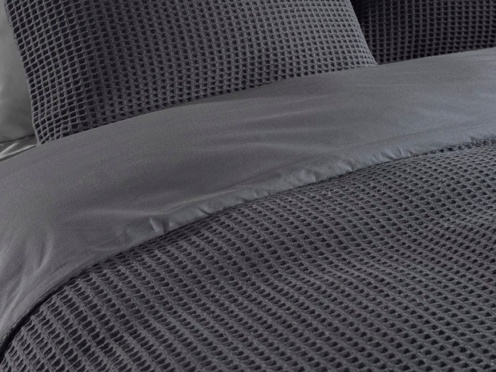 Heckett Lane Dekbedovertrek Katoen Vafala - steel grey