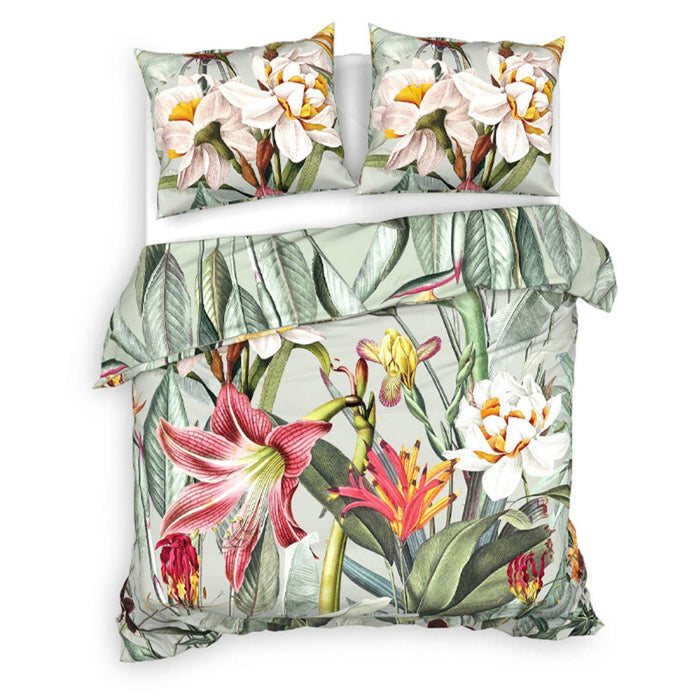 Heckett Lane Dekbedovertrek Bamboe Katoen Satijn Stella - grey