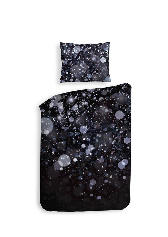 Heckett Lane Dekbedovertrek Katoen Satijn Gabin - black