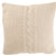 J-line - Kussen Gebreid+vlecht Katoen Wit - 50x50x12cm