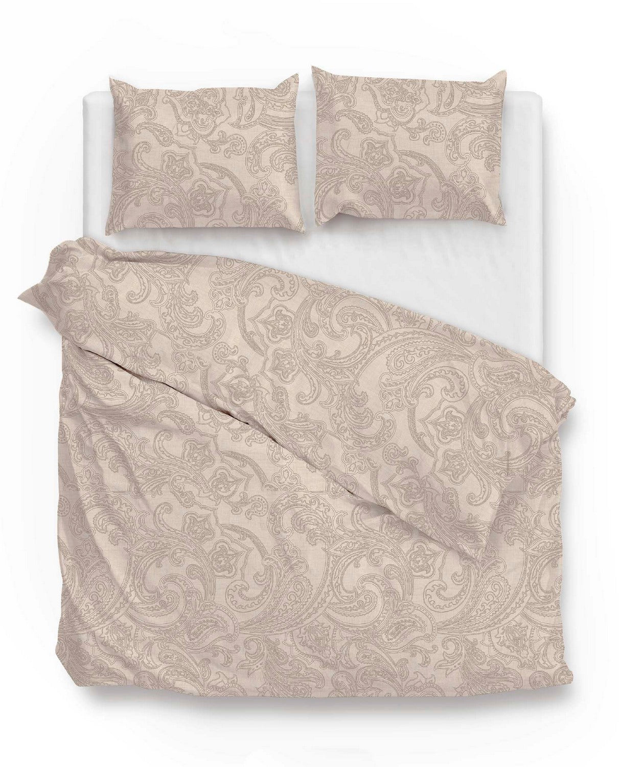 Zo Home Dekbedovertrek Katoen Paisley di Lino - sandy beige