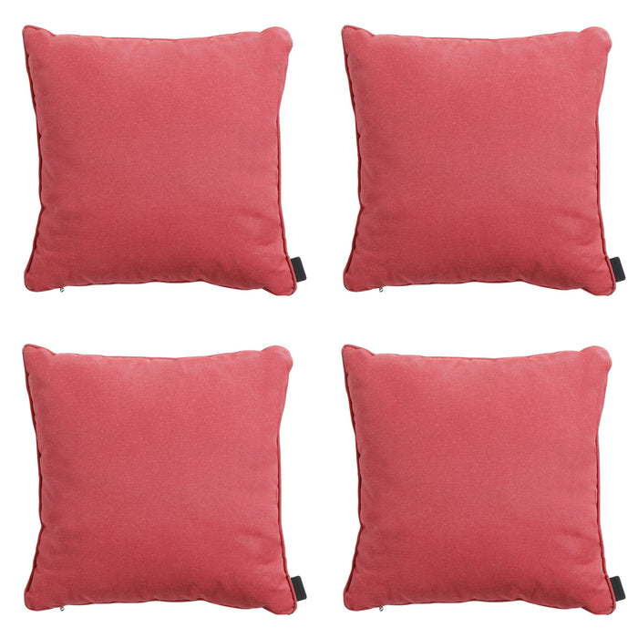 Madison -  Sierkussen Panama brick red - Ca. 60x60 cm - Set van 4