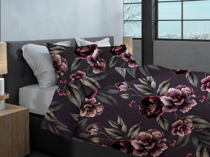 Heckett Lane Dekbedovertrek Flanel Romee - purple