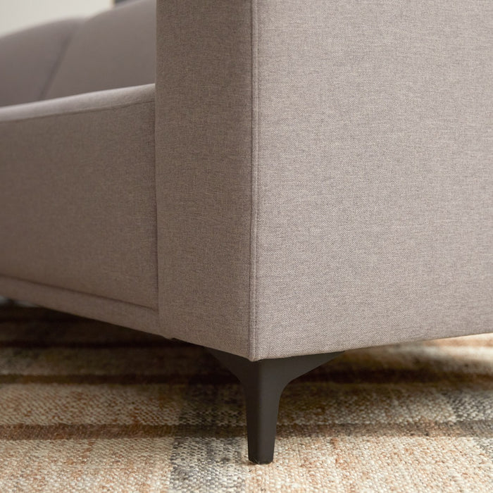 Tikamoon - Lars - Hoekbank links in grijze stof 295 x 185 cm