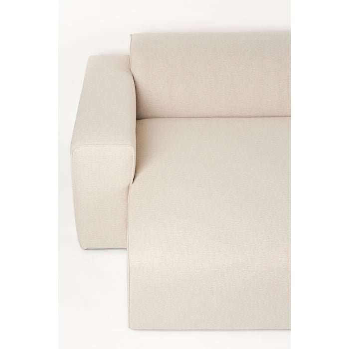 Zuiver Sofa Milka 4,5-zitsbank Chaise longue Links Zand - Crème