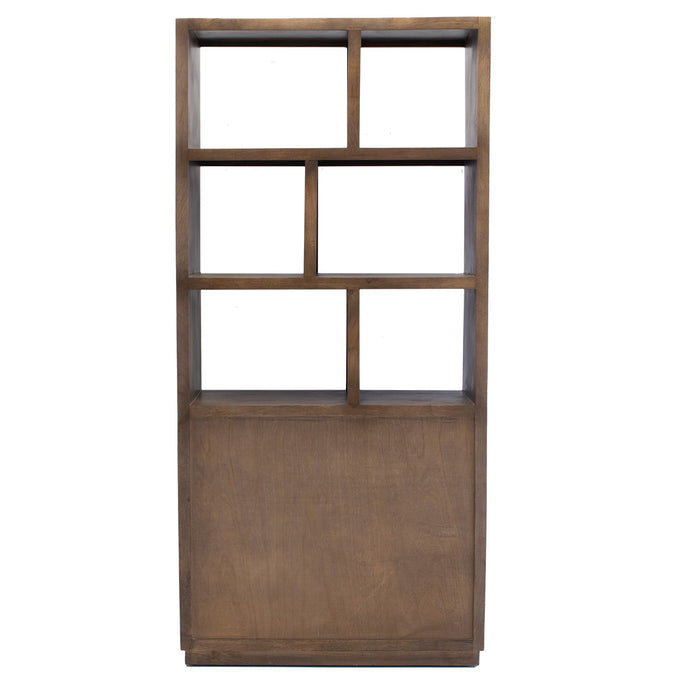 Giga Meubel - Vakkenkast Donkerbruin Hout - 100x45x210cm - Luxurious