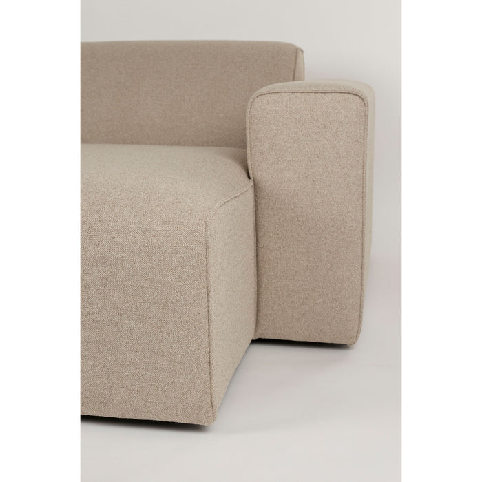 Zuiver Sofa Milka 3-zitsbank Chaise longue Rechts Cappuccino - Beige