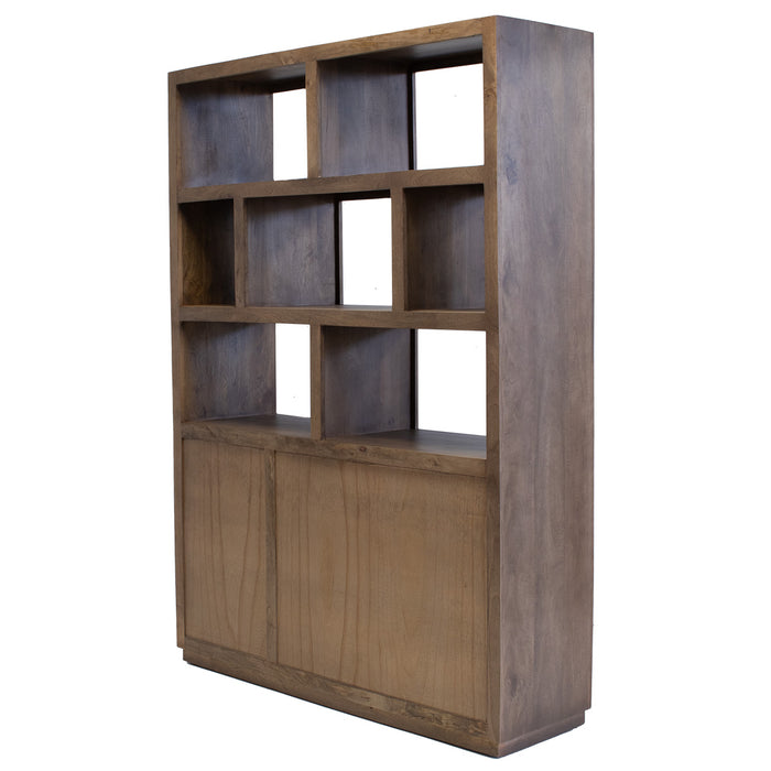 Giga Meubel - Vakkenkast Donkerbruin Hout - 150x45x210cm - Luxurious