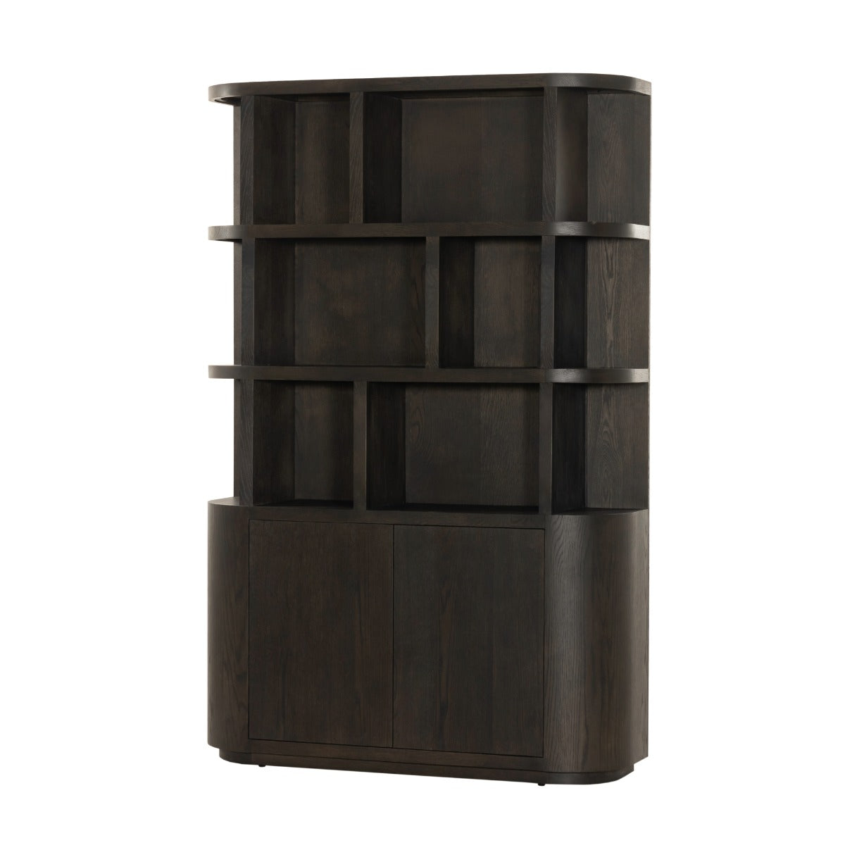Livingfurn - Boekenkast Bruin Eiken - 145x40x220cm - Novero