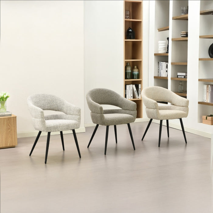 Livingfurn - Eetkamerstoel Megan Taupe Set van 2 - 62x58x85cm