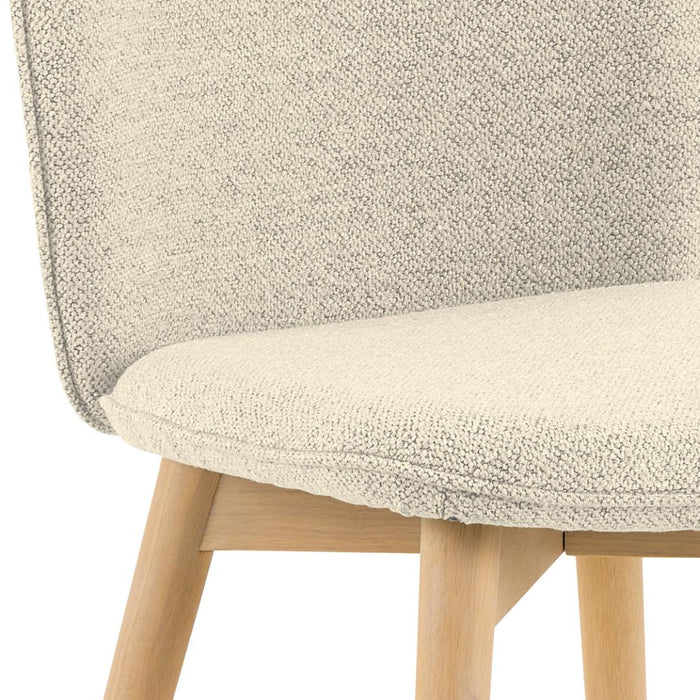 Giga Living - Eetkamerstoel - Beige - Stof - Zithoogte 50cm - Sterridge - Set van 2