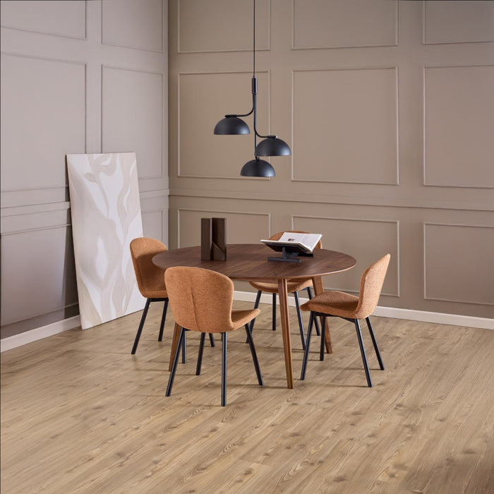 Giga Living - Eetkamerstoel - Terracotta - Stof -Galtor - Set van 2