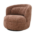 Livingfurn - Fauteuil Rood Stof|Staal - Draaibaar - 85x84x76cm - Britt
