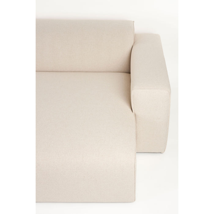Zuiver Sofa Milka 4,5-zitsbank Chaise longue Rechts Zand - Crème