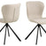 Giga Living - Eetkamerstoel Zaria Basel Beige Draaibaar - Set van 2