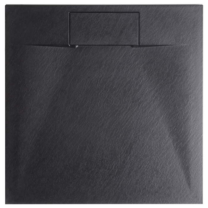 Beliani-AZZURRO-Douchebak-Zwart-90 x 90 x 3 cm-SMC (kunststof)