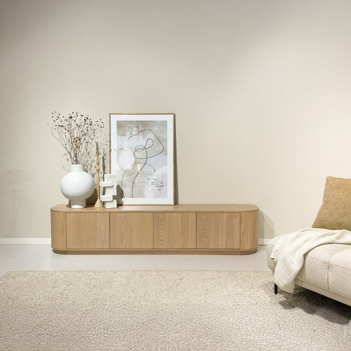 Livingfurn - Tv-meubel Naturel Eiken - 220x40x45 - Novero