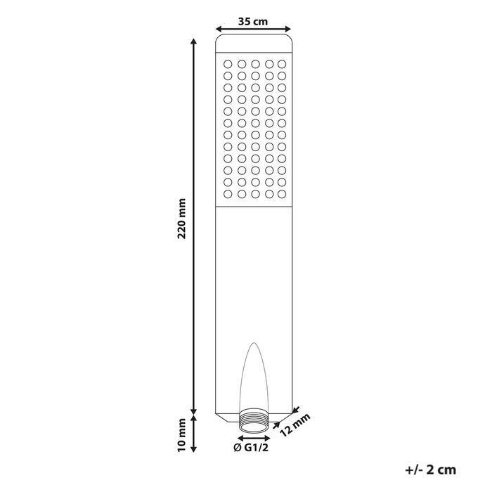 Beliani - CHILAPA - Handdouche - Zwart - Messing