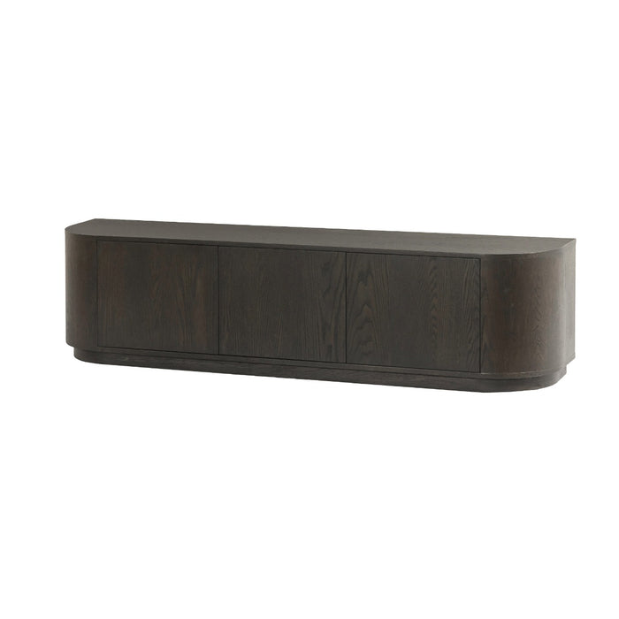 Livingfurn - Tv-meubel Donkerbruin Eiken - 180x40x45cm - Novero