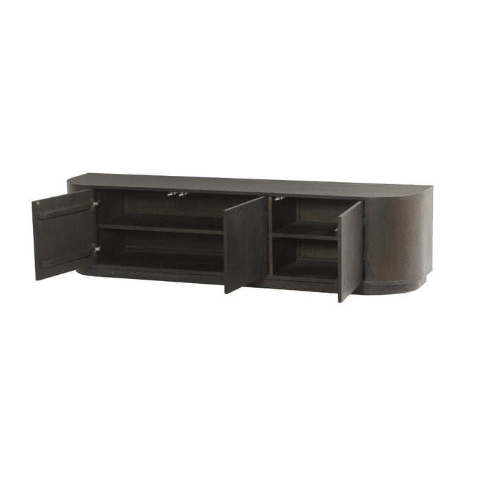 Livingfurn - Tv-meubel Donkerbruin Eiken - 180x40x45cm - Novero