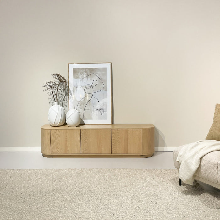 Livingfurn - Tv-meubel Naturel Eiken - 180x40x45cm - Novero