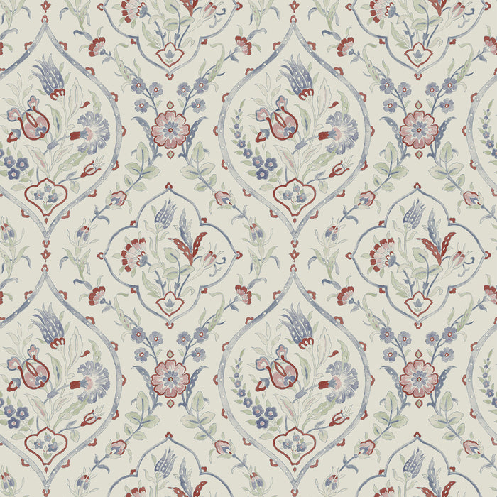 Laura Ashley Foscot Damask Behang - Bloemen - 10mx52cm - Rood