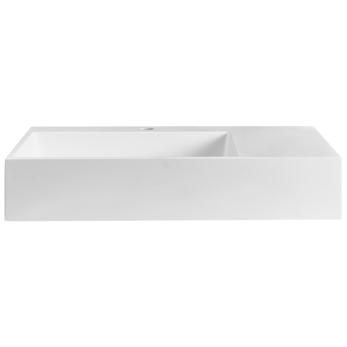 Beliani - CUSCO - Wastafel - Wit - 75 x 43 cm - Mineraalgietwerk