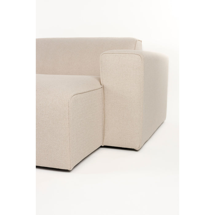 Zuiver Sofa Milka 3-zitsbank Chaise longue Rechts Zand - Crème
