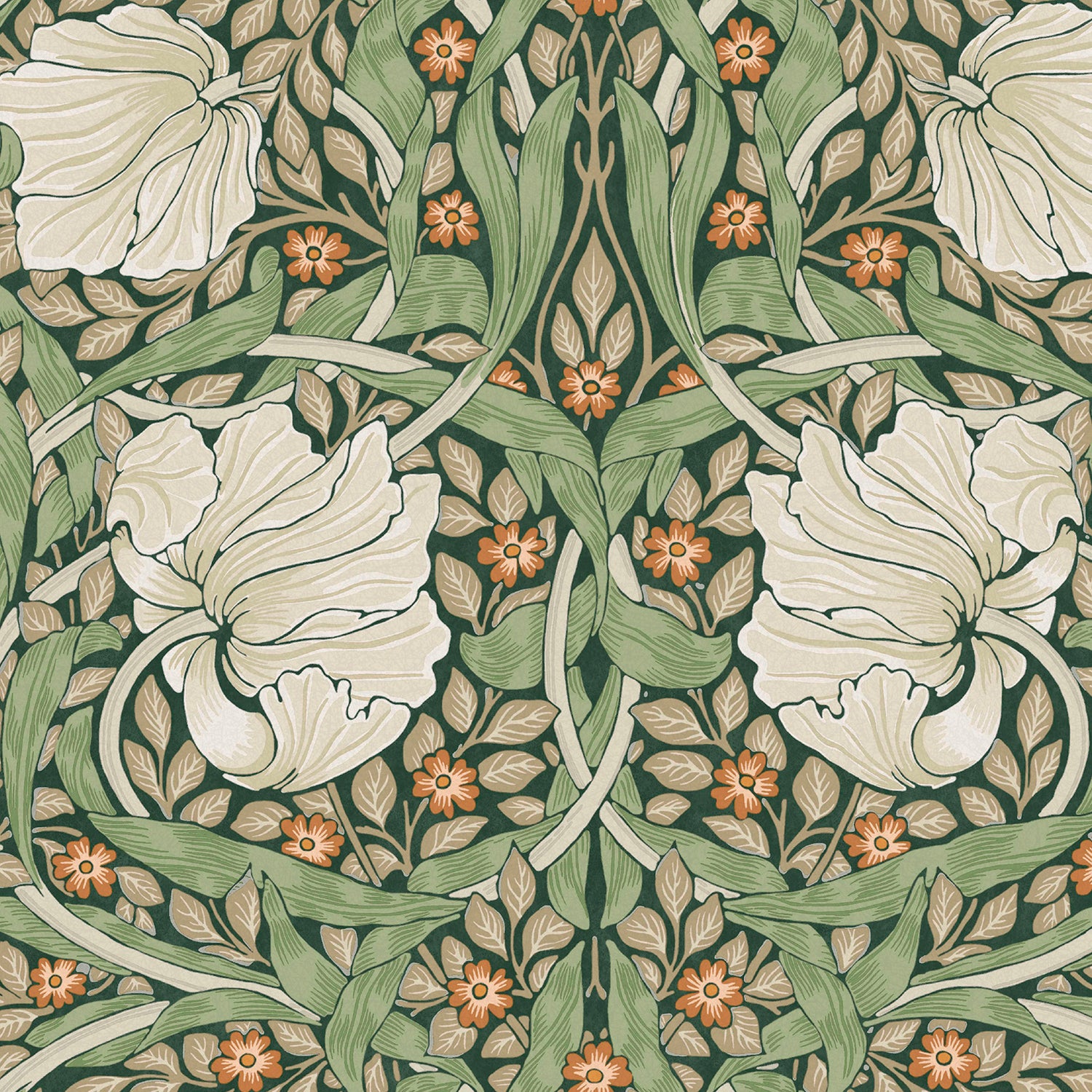 William Morris at Home vliesbehang Pimpernel Green
