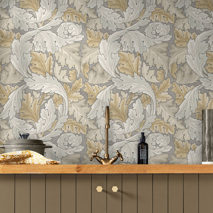 William Morris at Home vliesbehang Acanthus Neutral