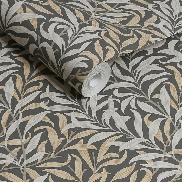 William Morris at Home vliesbehang Willow Bough Charcoal