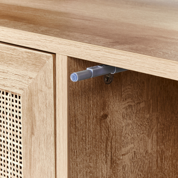 Beliani-ROSELL-Hangende wastafelkast-Lichthout-86 x 45 cm-Vezelplaat