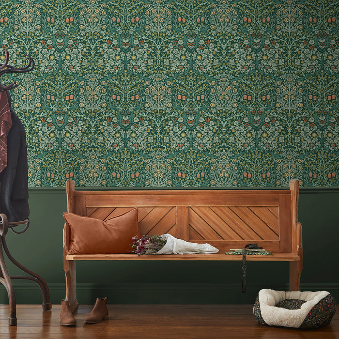 William Morris at Home vliesbehang Blackthorn Deep Green