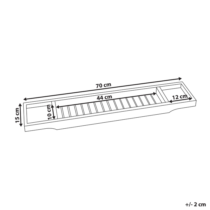 Beliani - CAUCA - Badplank - Lichtbruin - Bamboe