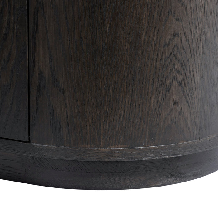 Livingfurn - Tv-meubel Donkerbruin Eiken - 140x40x45cm - Novero